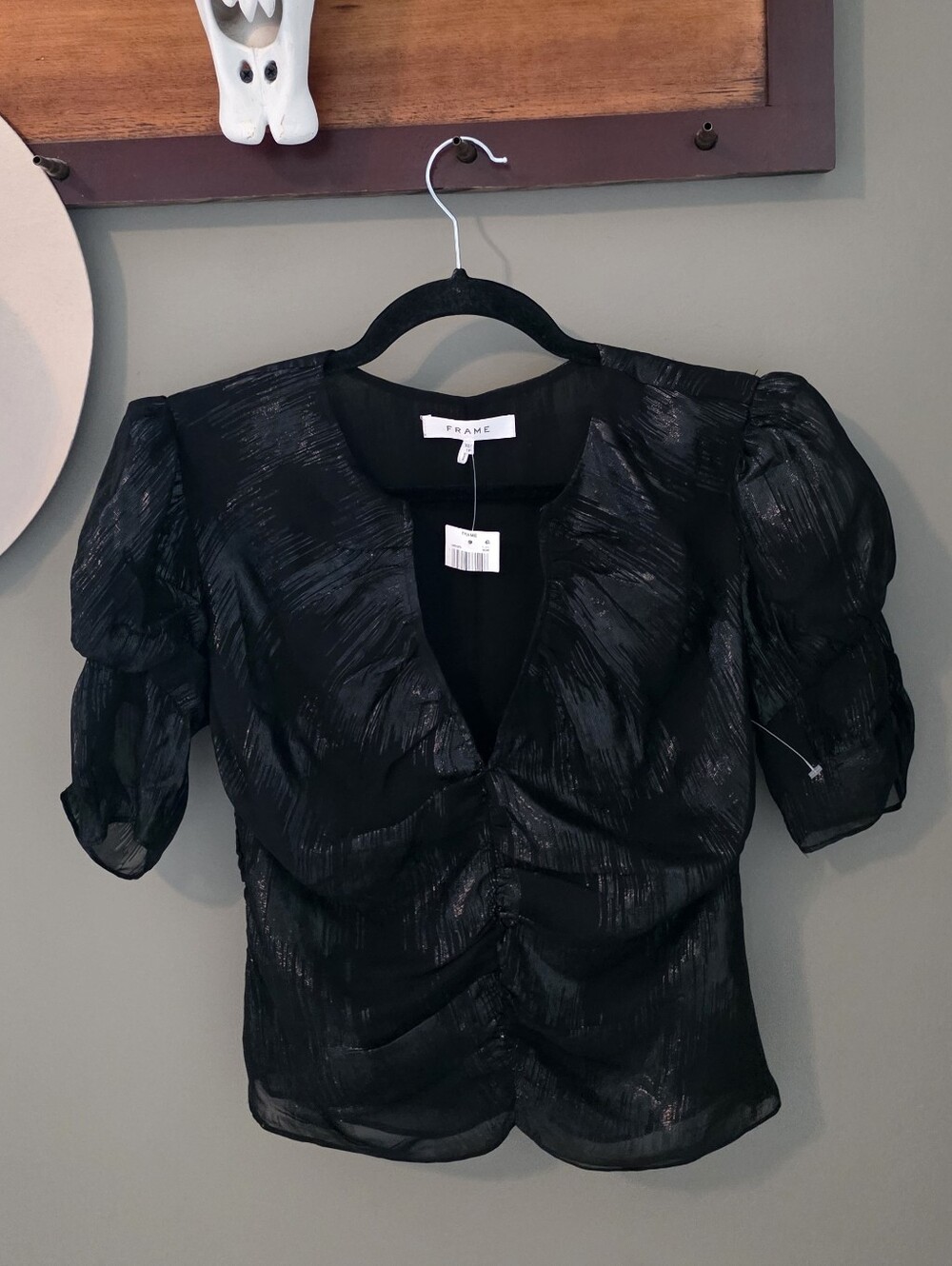 Frame New Silk Shimmer Cocktail Blouse Size XS